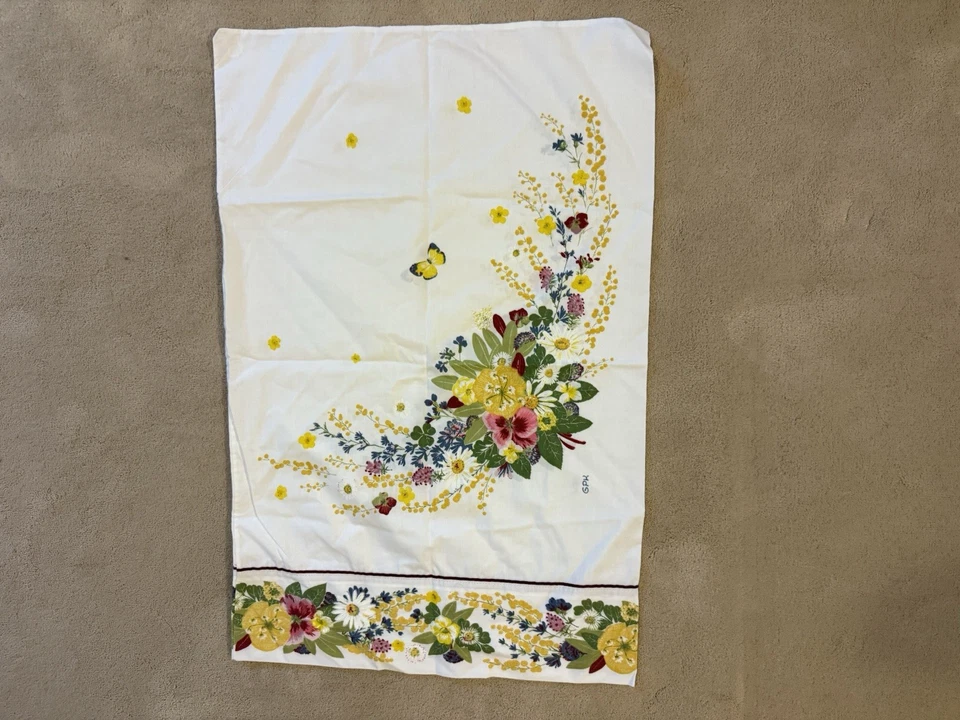 VTG Springmaid Grace Kelly "Fiona" Floral Twin Flat Fitted Pillowcase Sheet Set - Image 4 of 4