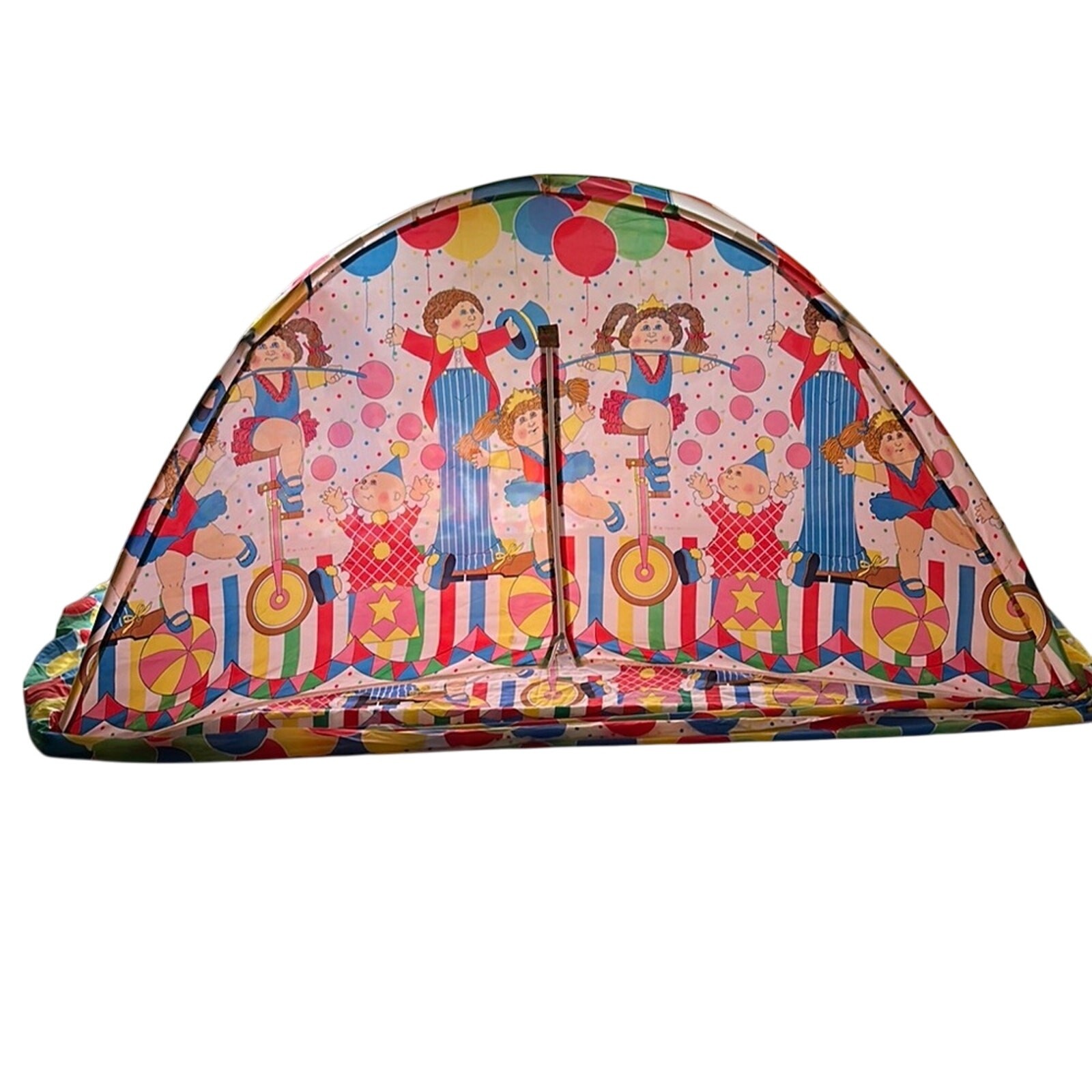 VINTAGE cabbage patch boll Colorful Circus bed Tent 1985