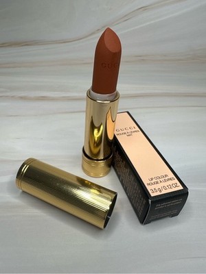 Gucci Rouge a Levres Mat Matte Lipstick 308 Lucy Dark Orange New in Box NWT