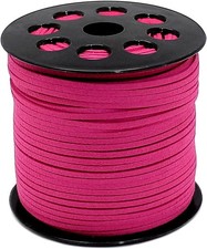 100 Yards Suede Cord, 2.65Mm Flat Faux Leather Cord with Roll Spool Beading Craf