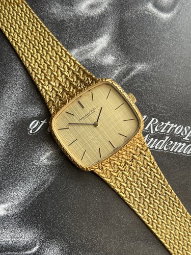 Vintage IWC gold plated 925 silver case, manual winding texture dial men's watch - Afbeelding 18 van 21