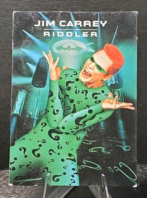 1995 Unocal 76 Batman Forever #1 of 5 THE RIDDLER Jim Carrey Promo card VG/EX