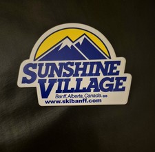 Retro Winter Sport Ski Sticker Canada Banff  Sunshine Village Original Free Post
