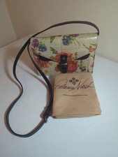 Patricia Nash leather crossbody bag Handmade With Floral Print  Dust Bag 9.5x7