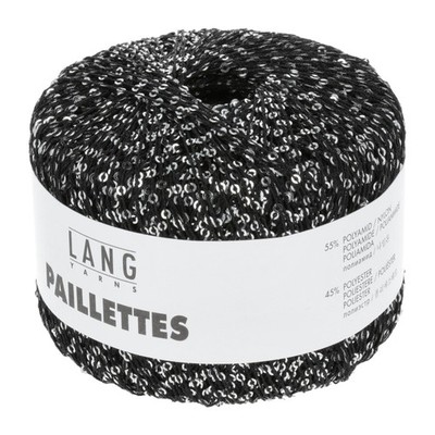Wolle Kreativ! Lang Yarns - Paillettes Fb. 4 schwarz silber 25 g