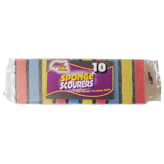 Squeaky Clean Sponge Scourers 10pk