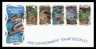 DR WHO 1995 NEW ZEALAND FDC ENVIRMONMENT BOOKLET BLOCK M69436