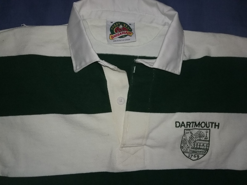 SALE PRICE Classic Dartmouth College Medium Cotton Rugby Shirt by Barbarian VGC