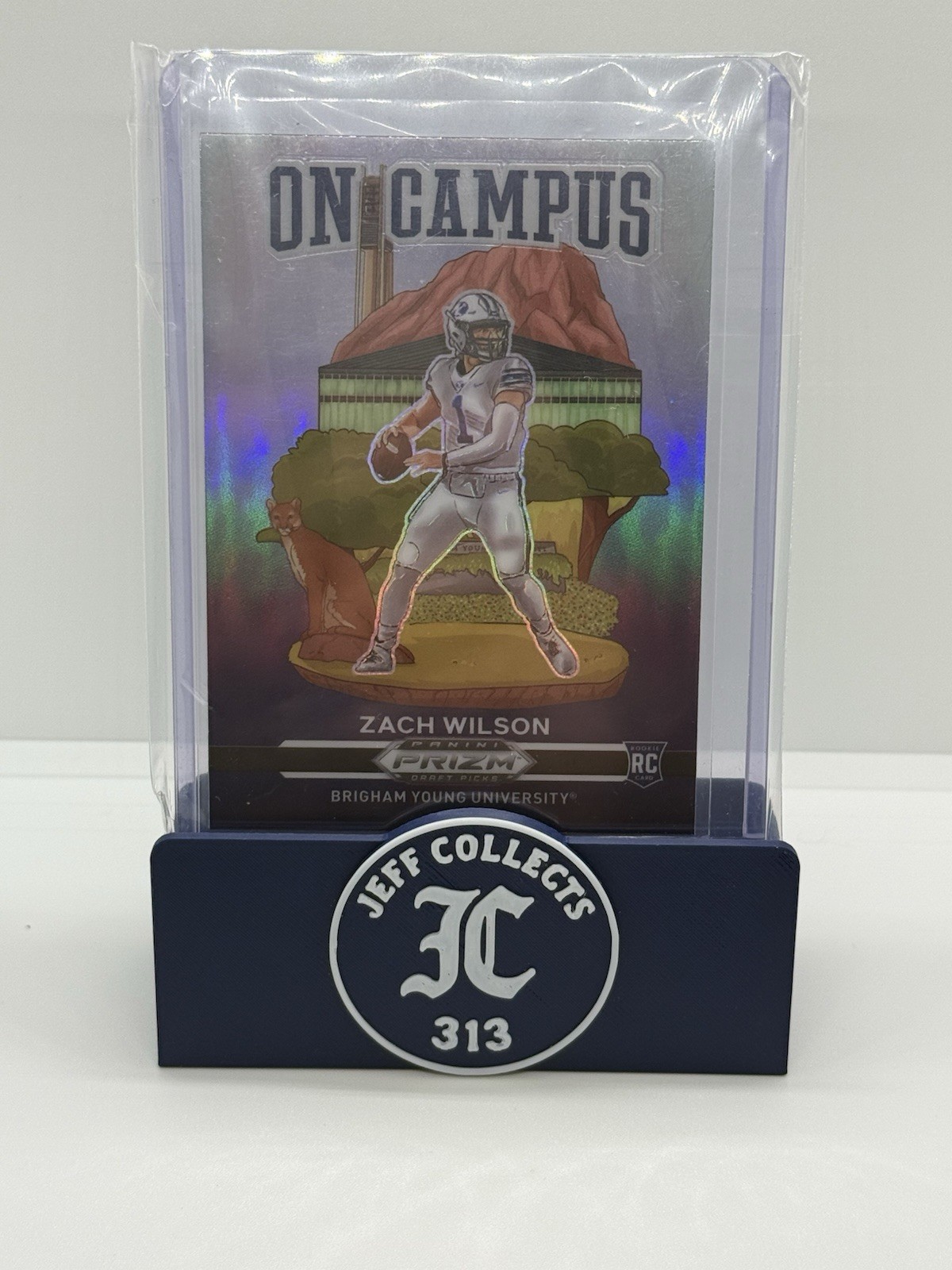 2021 Panini Prizm Draft Picks - Zach Wilson Rookie ON CAMPUS CASE HIT SSP BYU 🔥