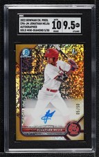 2022 Bowman Chrome Gold Mini-Diamond Refractor 5/50 Jonathan Mejia Auto 0q21