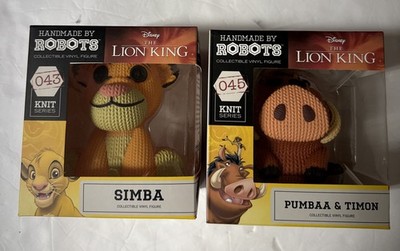 Disney The Lion King Handmade By Robots 043 Simba & 045 Pumbaa & Timon