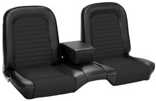 1966 Mustang Coupe Standard Front Bench Seat Upholstery Full Set Black