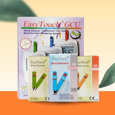 Easy Touch Test Strips for Glucose, Cholesterol, Uric Acid, Hemoglobin