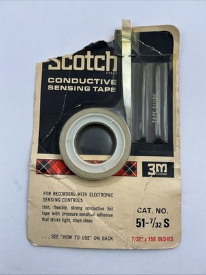 3M Scotch Conductive Sensing Tape cat no. 51-7/32-150 New Old Stock