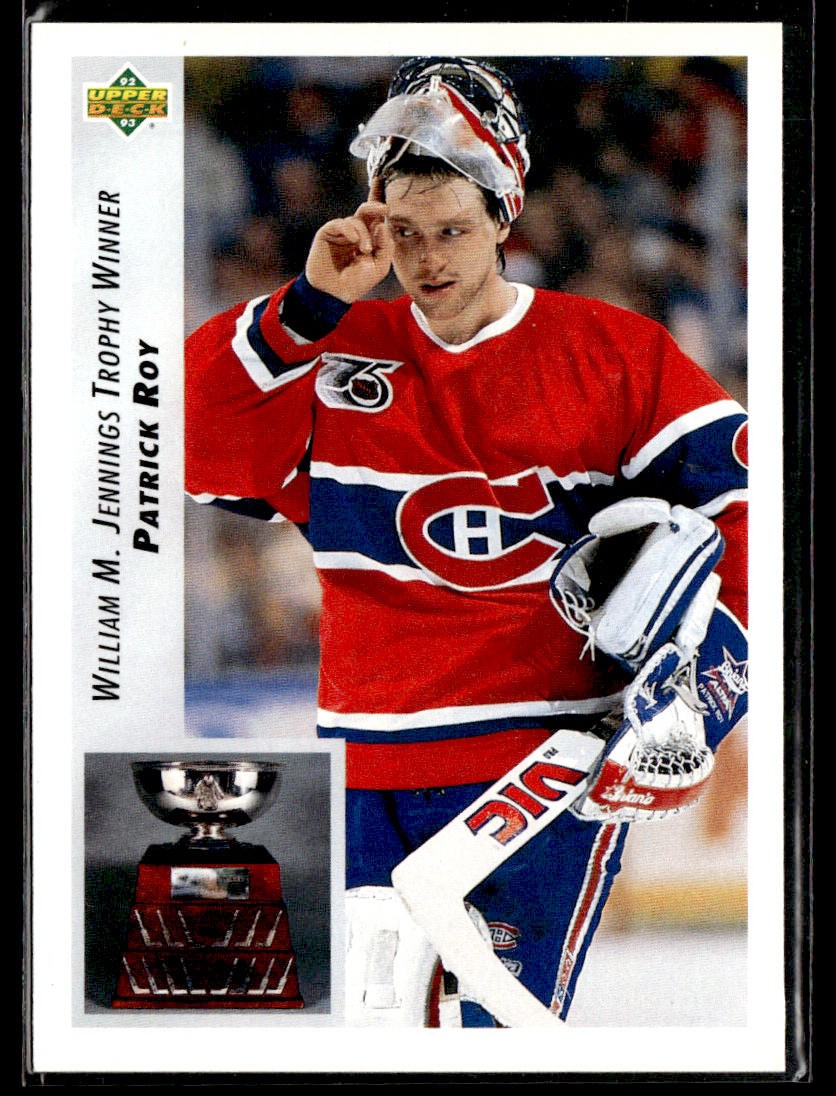 1992-93 Upper Deck #440 Patrick Roy Hockey Card 0102O