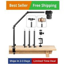 Heavy Duty Overhead Camera Desk Mount Stand 14.5"-41" with 1/4" Screw, 3-Sect...