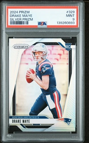 2024 PANINI PRIZM SILVER PRIZM #329 DRAKE MAYE PSA 9