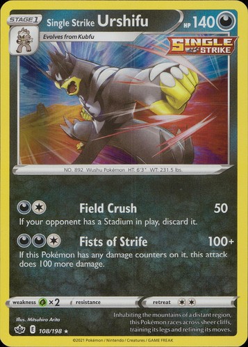 Pokémon TCG Chilling Reign Single Strike Urshifu 108/198