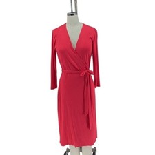 30110 NEW Gap Jersey Knit Wrap Dress Pink size Small Business casual preppy