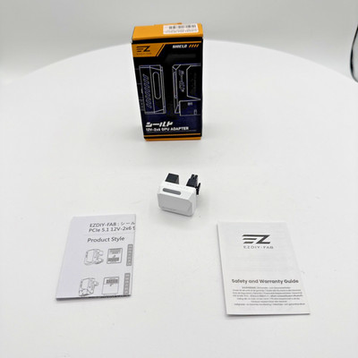 EZDIY-FAB 600W 12VHPWR 12V-2x6 GPU Adapter 180 Degree PCIe 5.1 White