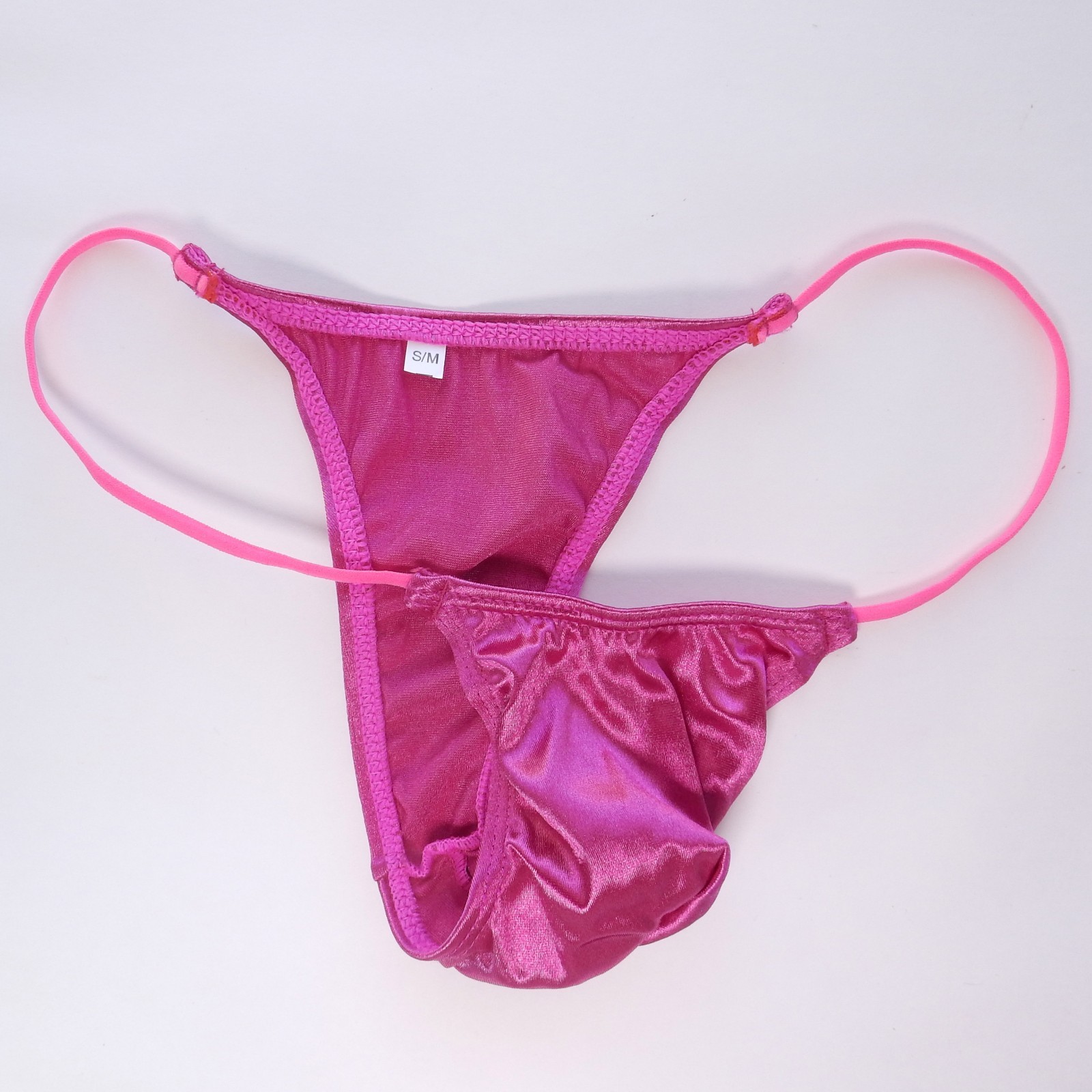 K208Y K205 K208 Mens Micro Bikini String waist shiny satin knit nylon ...