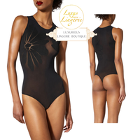 Body Tattoo String Body By Wolford Xs Black Black Transparent Blumen Sheer