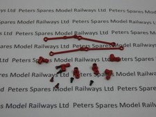 Hornby R30368/06 Class 08 Coupling Rods, Cranks And Screws Red