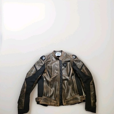 Rev'It Parallax Mens Leather Jacket Vintage Brown EU 50 + Chest