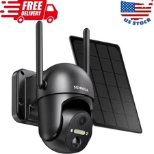 Solar Security Cameras Wireless Outdoor, 2K 360° View Battery Powered Out