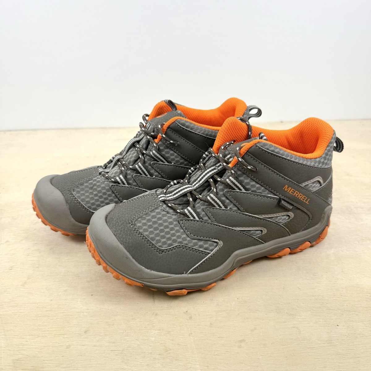 Merrell Hiking Boots MK262177 Size 5 Grey Orange Waterproof Merrell Waterproof Hiking Boots Grey Orange | Mercari main image 3
