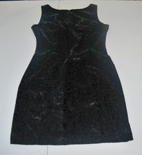 B Smart Dress A Line Sleeveless Black on Black Floral Womens Zip Back Size 9/10