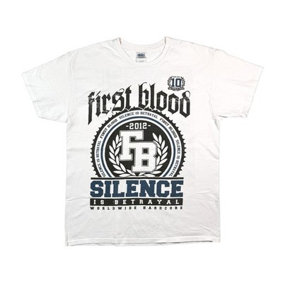 First Blood Silence Is Betrayal 2012 T-shirt Hardcore Beatdown Metalcore Tee L