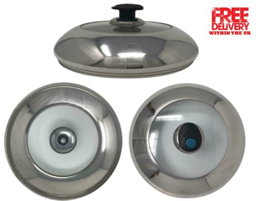 Replacement Tempered Glass Lid Vented  Spare Saucepan Casserole Frying Pan 28cm 