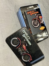 2 PK HARLEY DAVIDSON COMMEMORATIVE PLAYING CARDS IN TIN 079228of100k  1903-1950