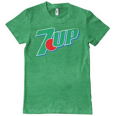 Offiziell Lizenziertes 7UP - 7-UP 80er Gewaschenes Logo Herren T-Shirt