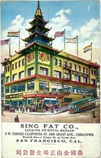Antique Sing Fat Company, Chinatown, San Francisco, California Postcard