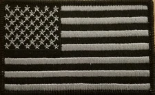 United States USA Flag Patch W/ VELCRO® Brand Fastener Tactical Gray & Black 