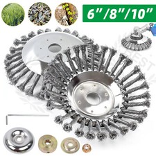 Grass Cutter Strimmer Head Mower Brush Steel Wire Wheel Garden Weeding Trimmer