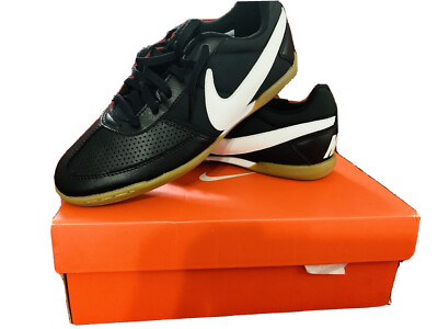 Nike Size 7 Davinho Sneakers Black Leather Lace Up Shoes 580452-010 Men Classic