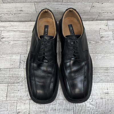 POSE UK サイズL Skechers Cities Angel Black Leather Oxford Dress Shoes 70060