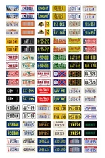 1/43 scale model car movie TV license plates tags 1:43