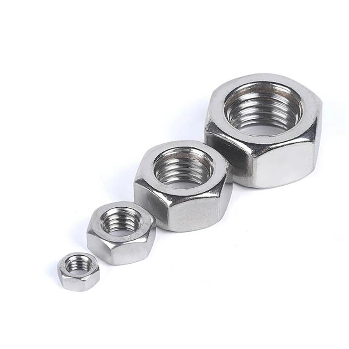 M2 bis M24 Sechskantmutter DIN934 Hex Voll Mutter Muttern Nut 
