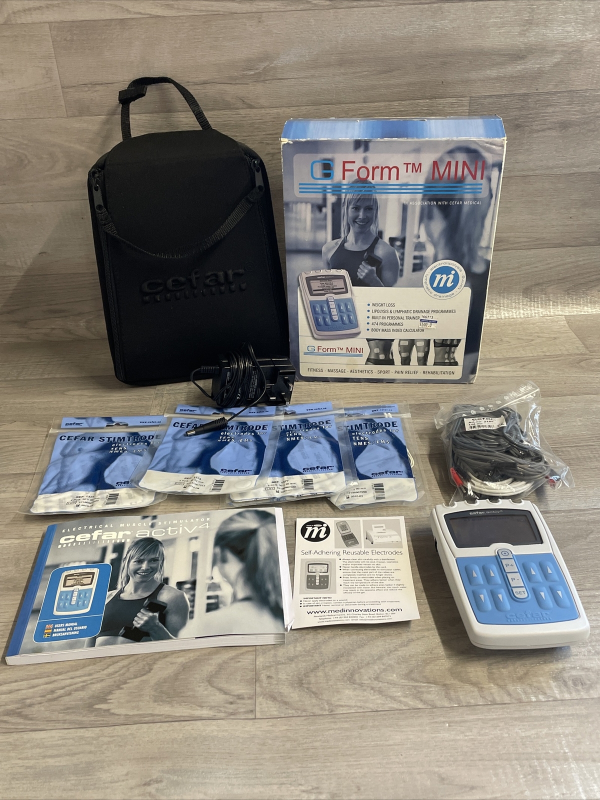 Mini estimulador médico del nervio muscular Cefar Activ4 Gform decenas excelente estado de funcionamiento