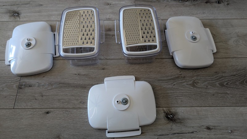 FoodSaver Vacuum Seal Canisters w/ Lids & Cheese Graters –  Set of 2  –  TESTED
