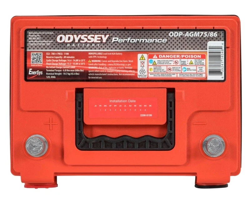 Odyssey Battery ODP-AGM75 86 Performance AGM Battery for Auto/Truck - Image 3 of 3
