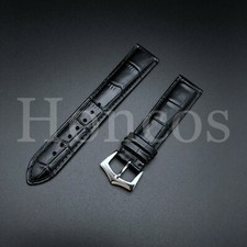 20MM Fits for PATEK PHILIPPE BLACK Genuine Leather Watch Strap Band Custom