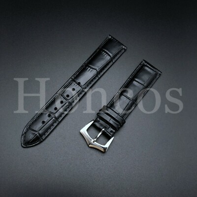 20MM Fits for PATEK PHILIPPE BLACK Genuine Leather Watch Strap