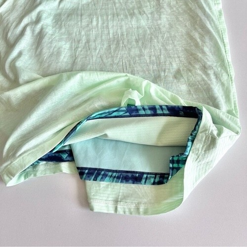 Athleta Girl tie breaker tank top XXL 16 blue layered racerback tie dye green - Picture 4 of 7