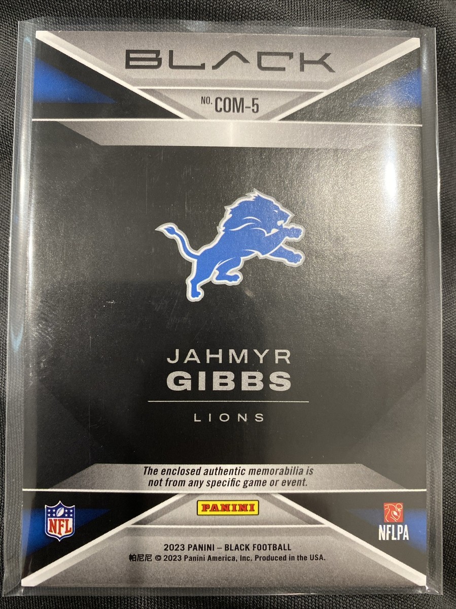 2023 Panini Black JAHMYR GIBBS RC /99 Rookie Patch Components