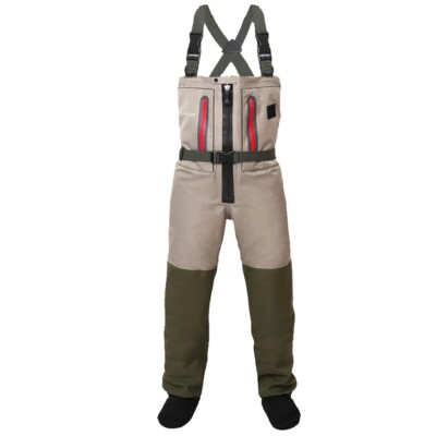 5-Layer Zippered Breathable Chest Waders Fly Fishing Stockingfoot